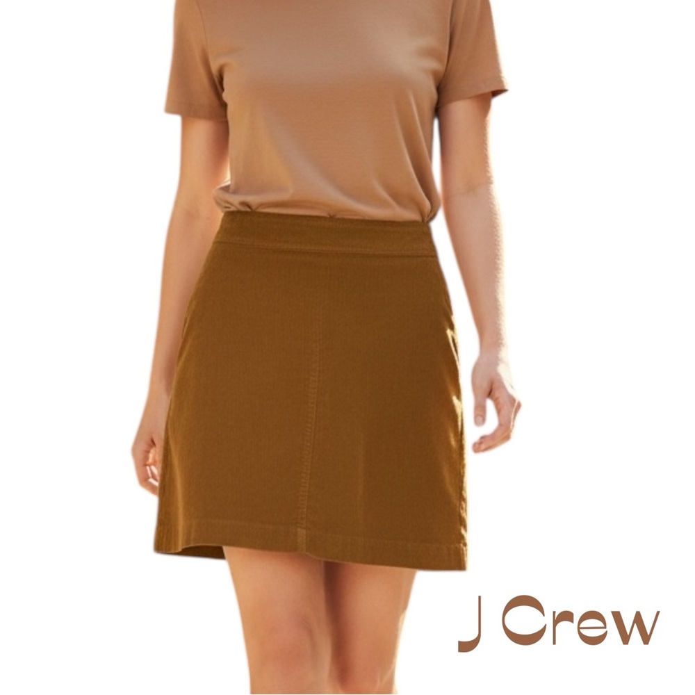 J Crew Mustard Corduroy Academia Skirt NWT Size 14